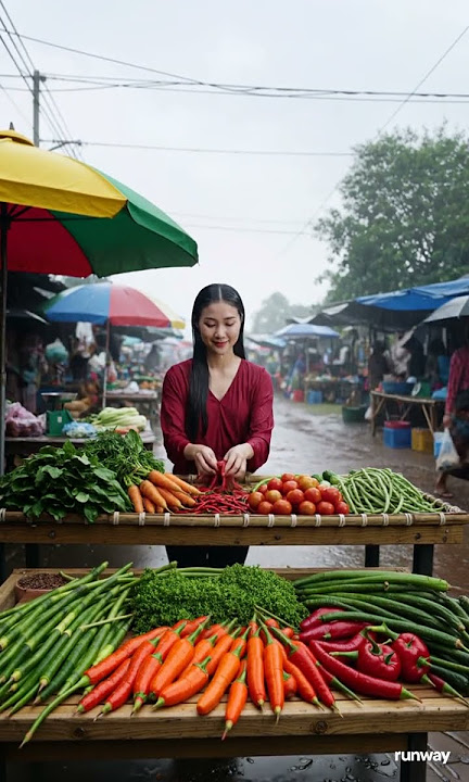 Lestari, selling vegetables in Indonesian rural markets #countrybeauty #photography