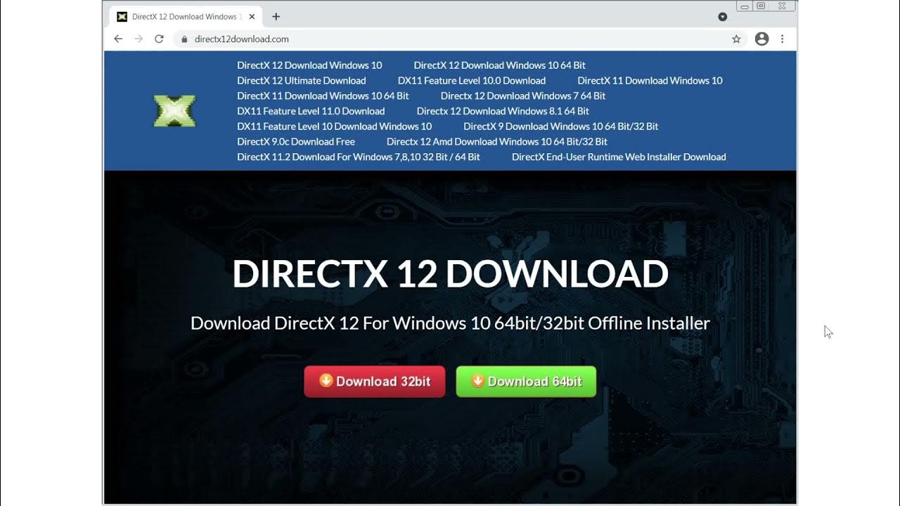 Directx 12 не поддерживается системой. Фальшивые кнопки скачивания. directx 11. windows 12. directx windows 10 x64.