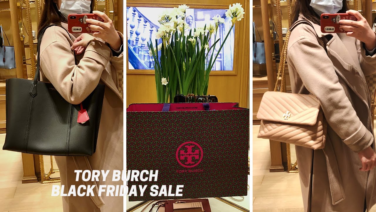 tory burch perry tote black