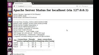 Ubuntu 16.04 - How to monitor apache web server request using apache mod_status