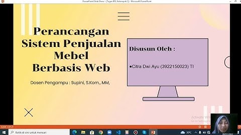 Perancangan Sistem Penjualan Mebel Berbasis Web || Rekayasa Perangkat Lunak