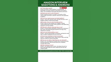 Amazon Interview Questions and Answers