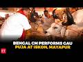 ‘After taking oath…’: Bengal CM Adhikari performs Gau Puja at ISKCON Mayapur