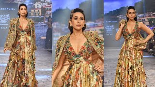 Evergreen Favourite Karishma Kapoor Stunning Ramp Walk At Lakme Fashion Week 2023 Day 3