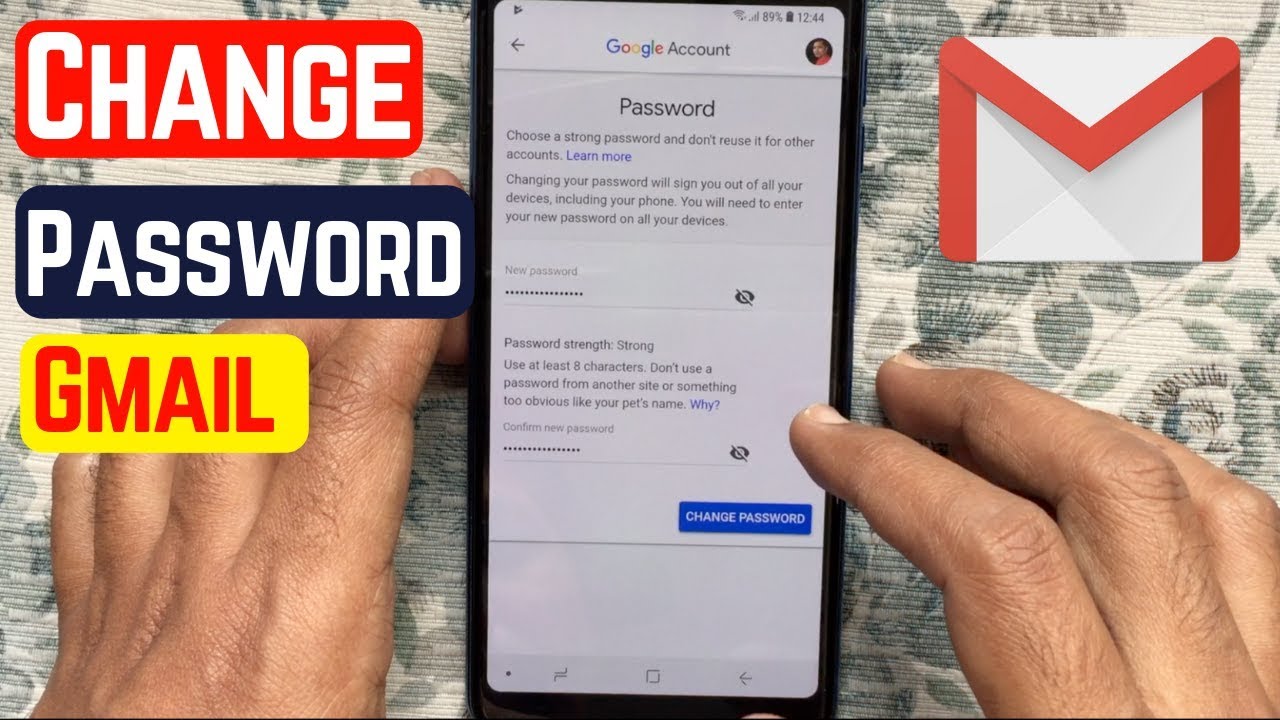 How To Change Gmail Password In Android Phone