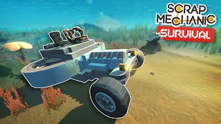 Building a No Fuel Car for Underwater Driving! - Scrap Mechanic Survival Mode #28