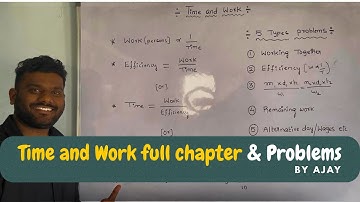 Time and Work | Full Chapter Explained by Ajay sir | SSC, RRB, Bank & Govt Exam Preparation