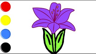 Bunga bakung Berwarna-Warni - Belajar bahasa Inggris - Pelajari Warna