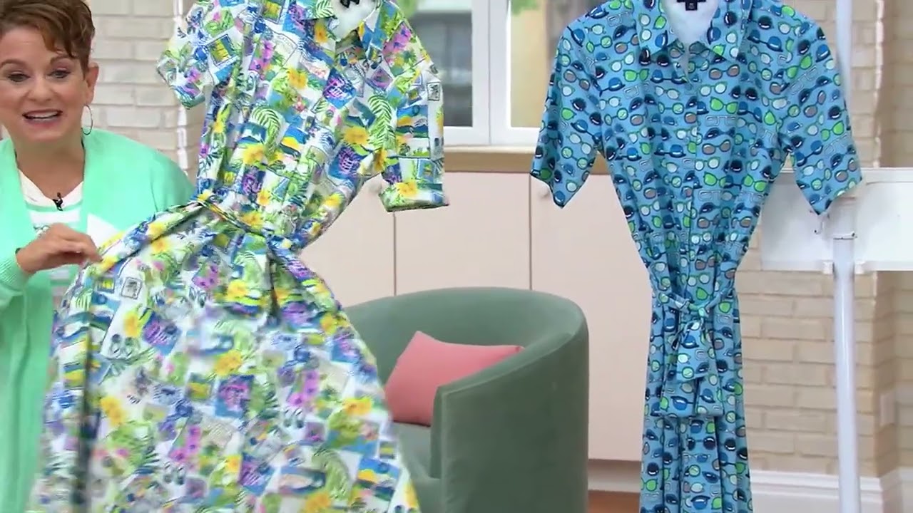 Studio Park x Jane Treacy Vacay Fun Classic Shirtdress on QVC