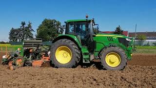 John Deere 6135M mit Amazone-Sämaschine 22.9.22