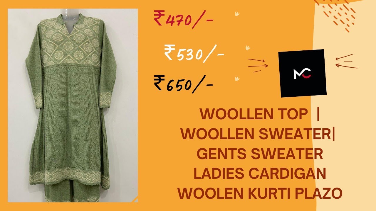 Grey Color Woolen Kurti for Women