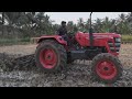 Mahindra yuvo tech Plus 585 di tractor goes to 9 point aram cultivator performance in riceland..