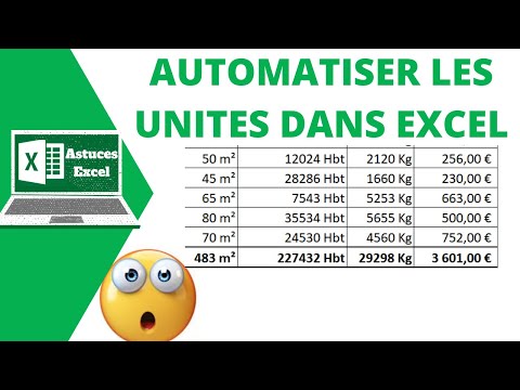 Vidéo: Comment ajouter des unités à un nombre dans Excel ?