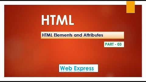 HTML Elements and Html Attributes Tutorial , HTML tutorial , Web development the complete course.