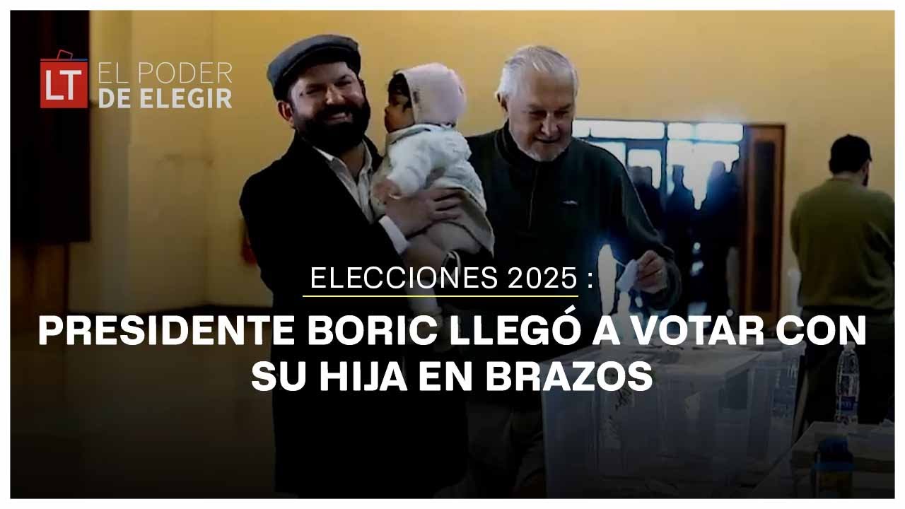 Elecciones 2025: Presidente Boric llegó a votar con su hija Violeta en ...