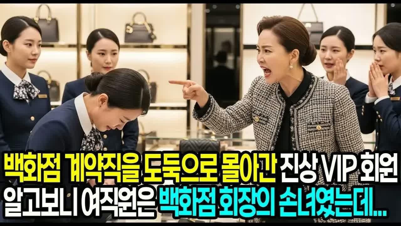 백화점 진상 VIP에게 도둑으로 몰린 계약직 여직원, 끝까지 참았던 그녀의 정체는 회장 손녀… 후회해도 이미 늦어버린 순간