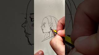 How to draw side Face step by step. Asmr. #drawingtutorial #stepbystep #sketch