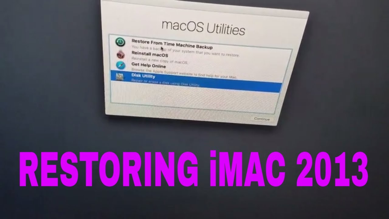 How to restore an iMac? - YouTube