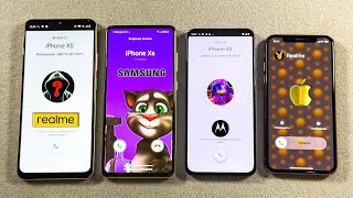 Incoming Calls Realme C53 + Samsung А52s + Moto Edge 30N + iPhone Xs & Conference Calling