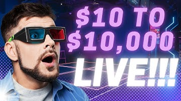 ✅💰$10 to $10,000 Day 2! - Binary Options Live Trading🤑💵