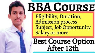 BBA Course details,Career in BBA Best Course After 12th