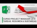 Microsoft Project 2016 Parte 9.- Crear Tarea Resumen y Subtareas en Microsoft Project