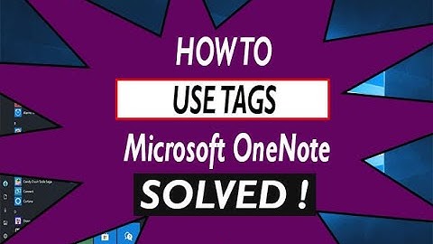 ✅ How to use TAGs in Microsoft OneNote