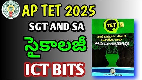 AP TET # PSYCHOLOGY # ICT BITS