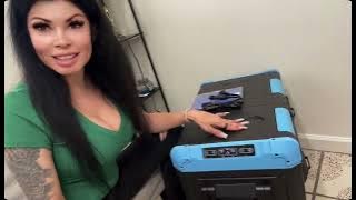 Car Refrigerator Fridge 48 Quart 45L Portable Freezer -4℉~68℉ Dual Zone Telescopic Handle