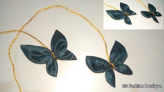 Beautiful Fabric Butterfly ? Tessels || Handmade fabric latkan making idea || GS Fashion Boutique.