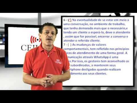 Francisco Carlos   Atendimento ao publico    Exercícios Cespe   1