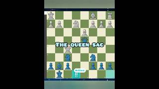 The most powerful sacrifice of all time THE QUEEN  !! # chess vlogs 13#subscribe