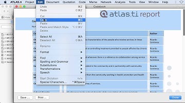 ATLAS.ti Mac-Creating an Output of the Codebook