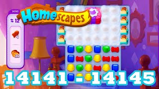 Homescapes Level 14141 - 14145 HD 3 - match puzzle Gameplay | android | IOS | 14142 | 14143 | 14144