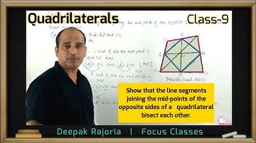 Show that the line segments joining the mid-points of the opposite sides of a quadrilateral bisect