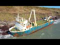 Ghost Ship MV Alta Irish Coast Close Range Drone 4K Video Ballycotton Co. Cork