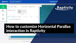 How to customize Horizontal Parallax interaction in Raptivity