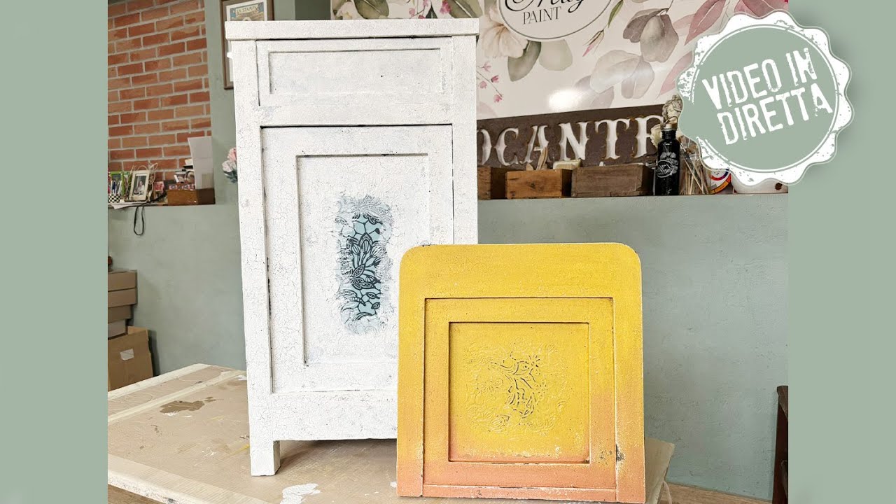 Set di Crackling Paste e Crackling Gel di Posh Chalk come utilizzarlo! 52° MAGIC PAINT TEA TALK