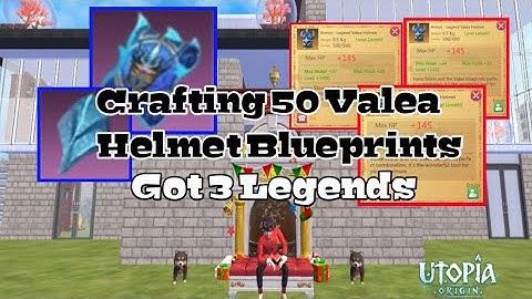 Crafting 50 valea helmet blueprints,And got 3 legend