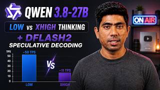 Qwen3.8-27B: Low vs xHigh Thinking + DFlash2 Speculative Decoding on M5 Max ⚡️