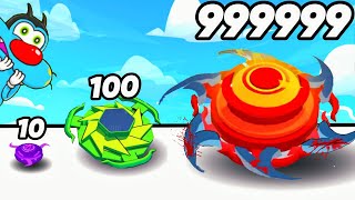 OGGY UPGRADED MOST POWERFUL SPINNER IN | SPINNER MERGE GAME | NOOB VS PRO VS HACKER