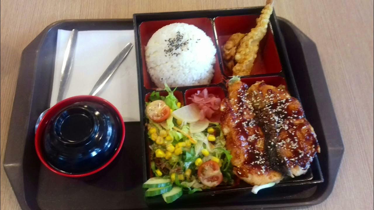 TERIYAKI SALMON BENTO BOX+ MISO SOUP😋 #foodshorts #bentoboxlunch # ...