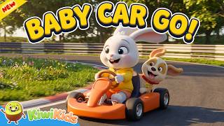 Baby Car Stop & Go! 🚘🚦Red Light Green Light Song for Kids | Kiwi Kids Nursery Rhymes & Kids Songs