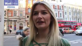 Girl walks TOPLESS on one of London's busiest high streets