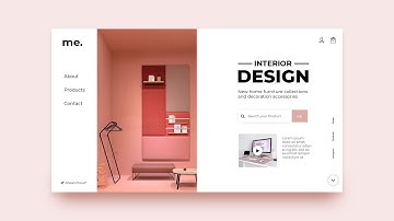 UI UX Design - How to Make Interior Design Website in Adobe Photoshop  - Fazil Studio