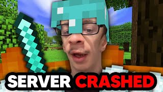 CRASHING Tiktokers Pay-to-Win Minecraft Server