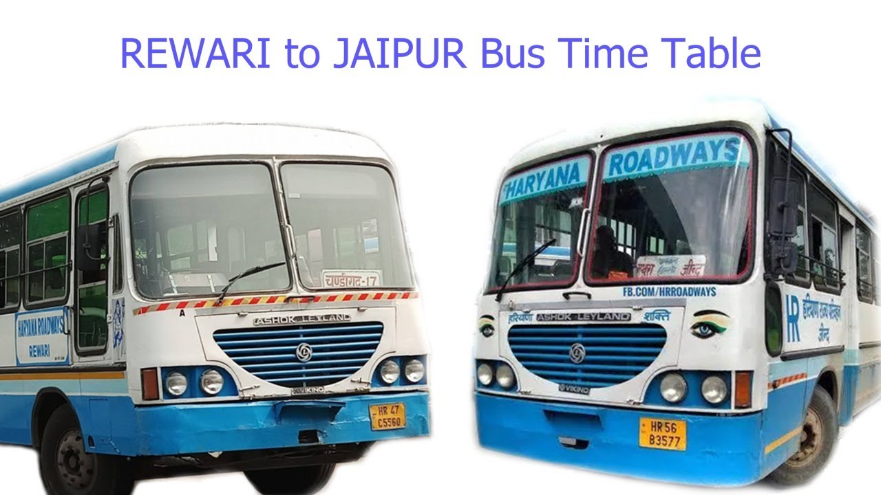 Rewari to Jaipur Bus Timetable YouTube