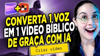 CONVERTA VOZ em VÍDEO BÍBLICO com IA 100% DE GRAÇA para CANAL DARK no YOUTUBE