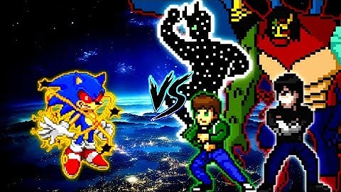 Sonic Chaos V4 JVL OP (all form) VS Ben 10 Ultimate Alien V2 OP (all form) & Kevin V3 OP in Mugen