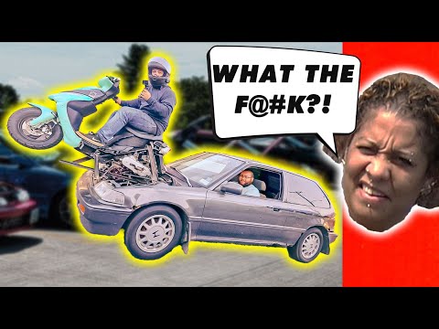 Honda FANS react to MOPED powered CIVIC!